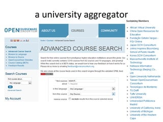 a university aggregator
 