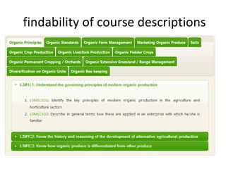 findability of course descriptions
 