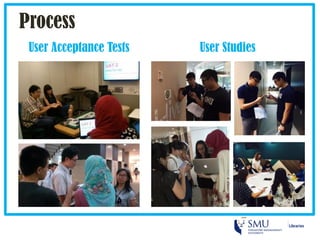 Process
User Acceptance Tests User Studies
 