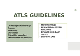 Comprehensive Overview of Chest Injury Management and ATLS Guidelines | PDF