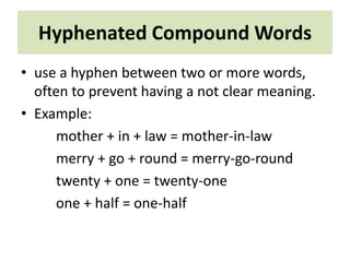 Understanding Compound Words: Types and Examples in English | PDF