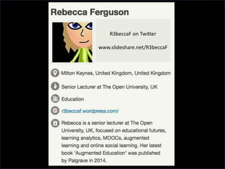 R3beccaF on Twitter
www.slideshare.net/R3beccaF
 