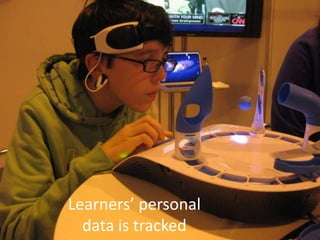 Learners’ personal
data is tracked
 