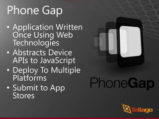 XAMARINTo Build New .NET offerings for iOS & Androidhttp://bit.ly/jXZmXaAvailable This Summerhttp://www.xamarin.com/