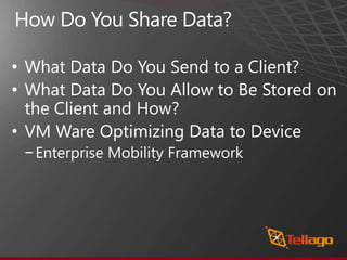 Enterprise ProvisioningWhat Devices Can We Trust?Who Has Devices We Trust?What to Do When They Change Devices?Backup/RestoreWhat to Do When They Change Positions or Leave Company?
