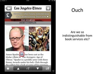 Netflix(S) for Books

- 24Symbols – Oyster – etc –
- Streaming – Subscription – Freemium @libraryfuture

 