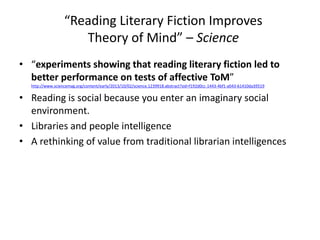 Vine – micro
mobile video

- Hyper Short Video & Creative Economy – The Loop
– Mobile – Gif Economy
@libraryfuture

 