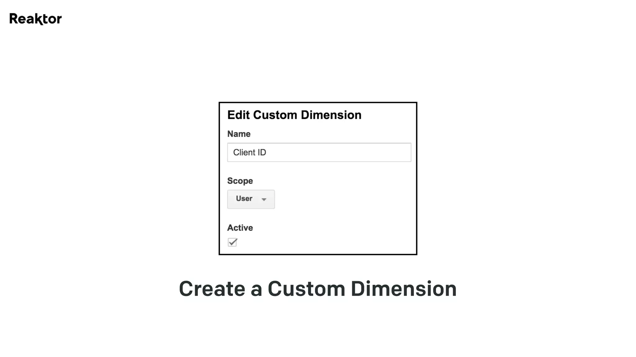 Create a Custom Dimension
 