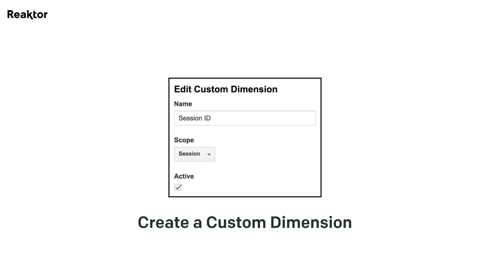 Create a Custom Dimension
 