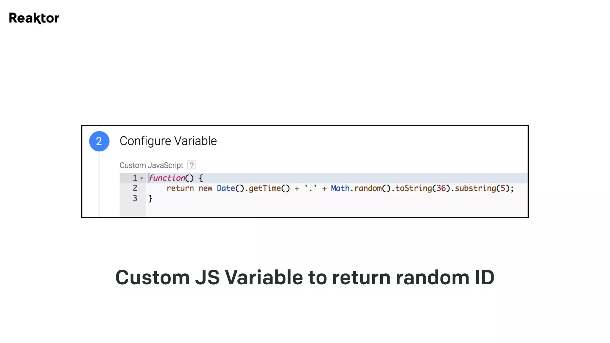 Custom JS Variable to return random ID
 