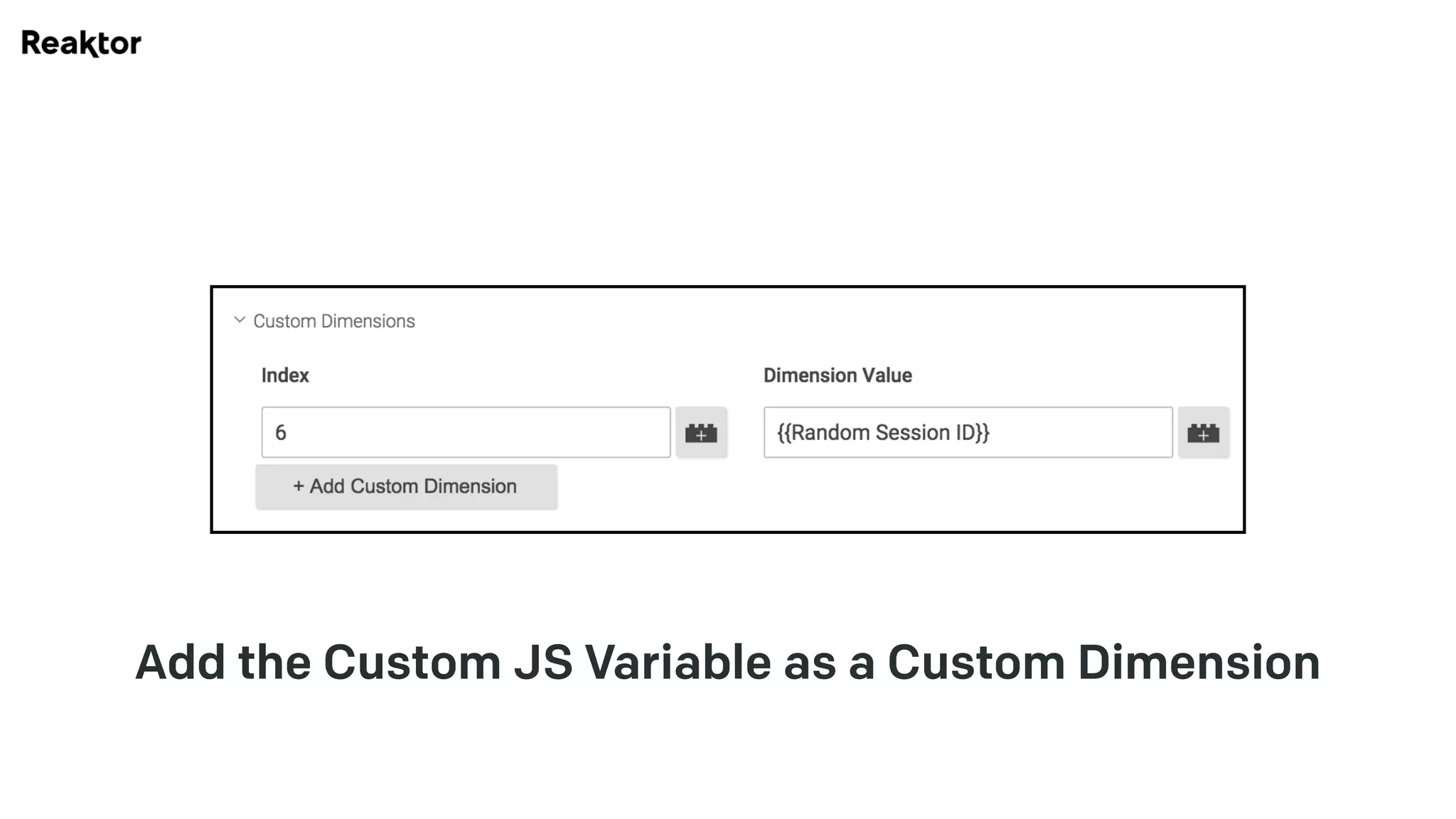 Add the Custom JS Variable as a Custom Dimension
 