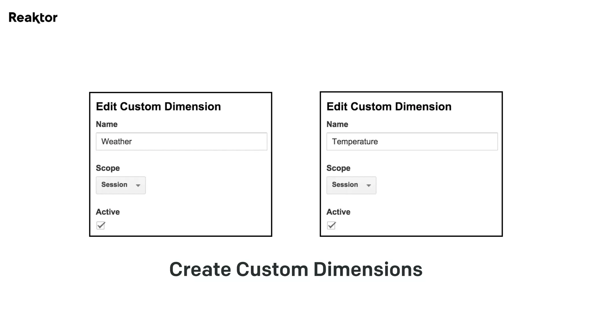 Create Custom Dimensions
 