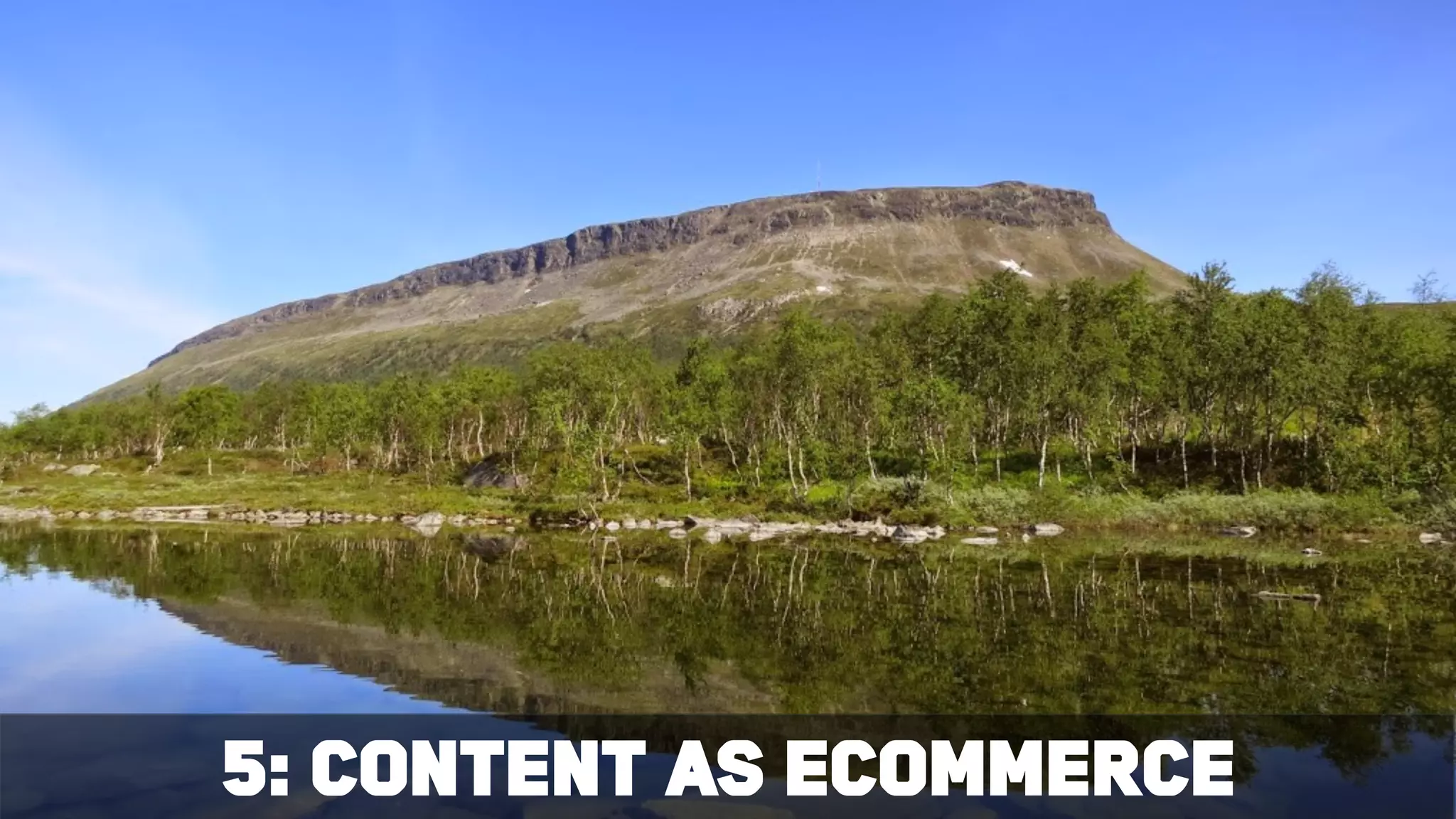treat content as a product5: content as ecommerce
 