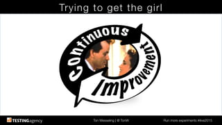 Ton Wesseling | @ TonW
 Run more experiments #ilive2015
Trying to get the girl
 