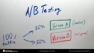 Ton Wesseling | @ TonW
 Run more experiments #ilive2015
 