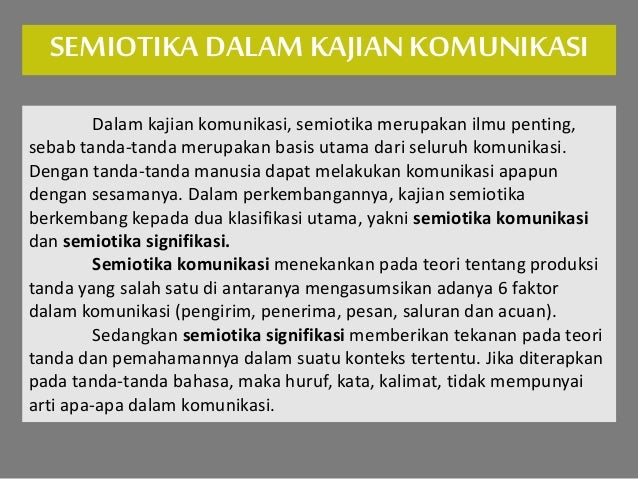 Komunikasi Semiotika