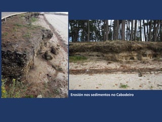 Erosión nos sedimentos no Cabodeiro
 