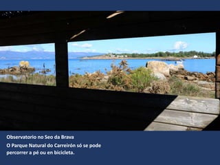 Observatorio no Seo da Brava
O Parque Natural do Carreirón só se pode
percorrer a pé ou en bicicleta.
 