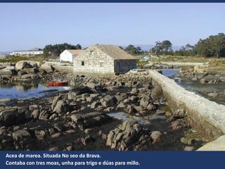 Acea de marea. Situada No seo da Brava.
Contaba con tres moas, unha para trigo e dúas para millo.
 