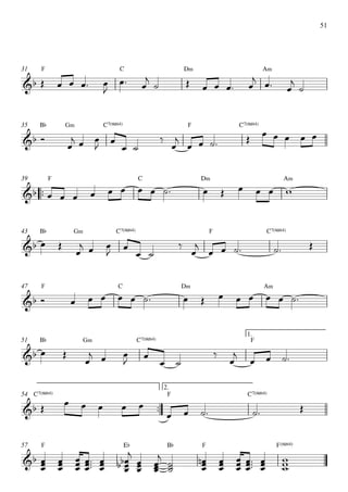 51




31   F                                     C                               D‹                                      A‹

                                      œ œ™           j                                                     j                  j
&b Œ          œ œ œ™
                                      J             œ ˙                    Œ    œ œ œ™                    œ œ™               œ ˙


35   B¨           G‹              C7(“4)                                   F                          C7(“4)
                                                                                                                   œ œ œ œ œ
&b Ó                  œ
                       j œ œ œ
                           J
                                                                 ‰ j
                                                                   œ œ œ ˙™
                                                                                                          Œ
                               œ ˙

39        F                                        C                            D‹                                           A‹
                                      œ œ          œ œ ˙™                                             œ
& b ™™ œ œ œ                  œ                                                  œ           Œ                 œ œ           w


43   B¨                G‹                 C7(“4)                                     F                             C7(“4)

&b œ          Œ            j
                          œ œ
                                      œ
                                      J
                                              œ                        ‰        j
                                                                               œ œ œ ˙™                                 ˙™            Œ
                                                   œ ˙

47   F                                    C                            D‹                                          A‹
                              œ œ         œ œ ˙™                           œ                 œ    œ œ              œ œ ˙™
&b Ó                  œ                                                         Œ


                                                                                                          1.
51   B¨                     G‹                     C7(“4)                                                  F

&b œ              Œ
                            œ
                             j œ              œ
                                              J        œ                                 ‰
                                                                                                 œ
                                                                                                  j
                                                                                                              œ œ ˙™
                                                                 œ ˙

                                                                 2.
54 C7(“4)                                                         F                                       C7(“4)
                  œ       œ       œ        œ       œ        ™™
&b Œ                                                              œ        œ    ˙™                            ˙™                  Œ


57   F                                        E¨                  B¨            F                                       F(“4)
                                            j               j
&b œ
   œ
   œ
              œ
              œ
              œ
                       œ œ ™™ œ
                       œ œ™ œ
                       œ œ œ
                                          bœ œ
                                          bœ œ             œ ˙
                                                           œ ˙                  nœ
                                                                                 œ
                                                                                 œ
                                                                                             œ
                                                                                             œ
                                                                                             œ
                                                                                                  œ œ ™™ œ
                                                                                                  œ œ™ œ
                                                                                                  œ œ œ
                                                                                                                             w
                                                                                                                             w
                                                                                                                             w
                                           œ œ             œ ˙
 