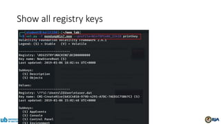 Show all registry keys
 