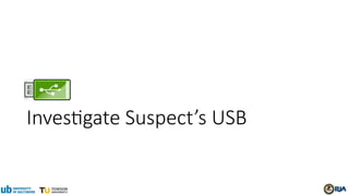 Investigate Suspect’s USB
 