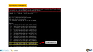 List all device interfaces
Disk interfaces
 
