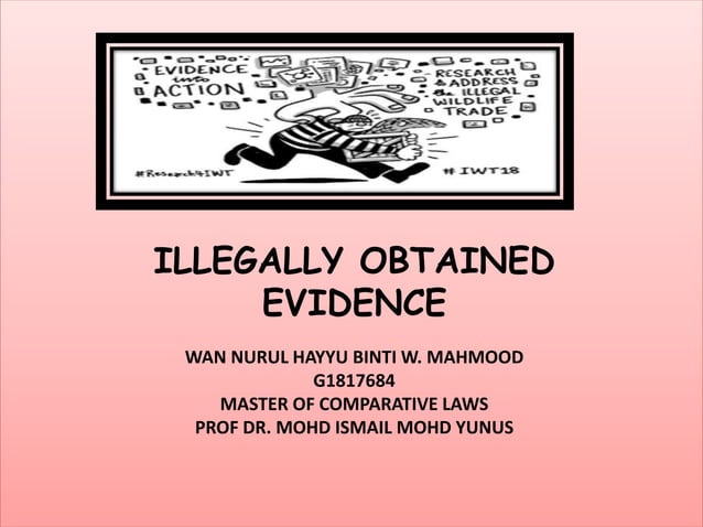 Illegally obtained evidence PPTX