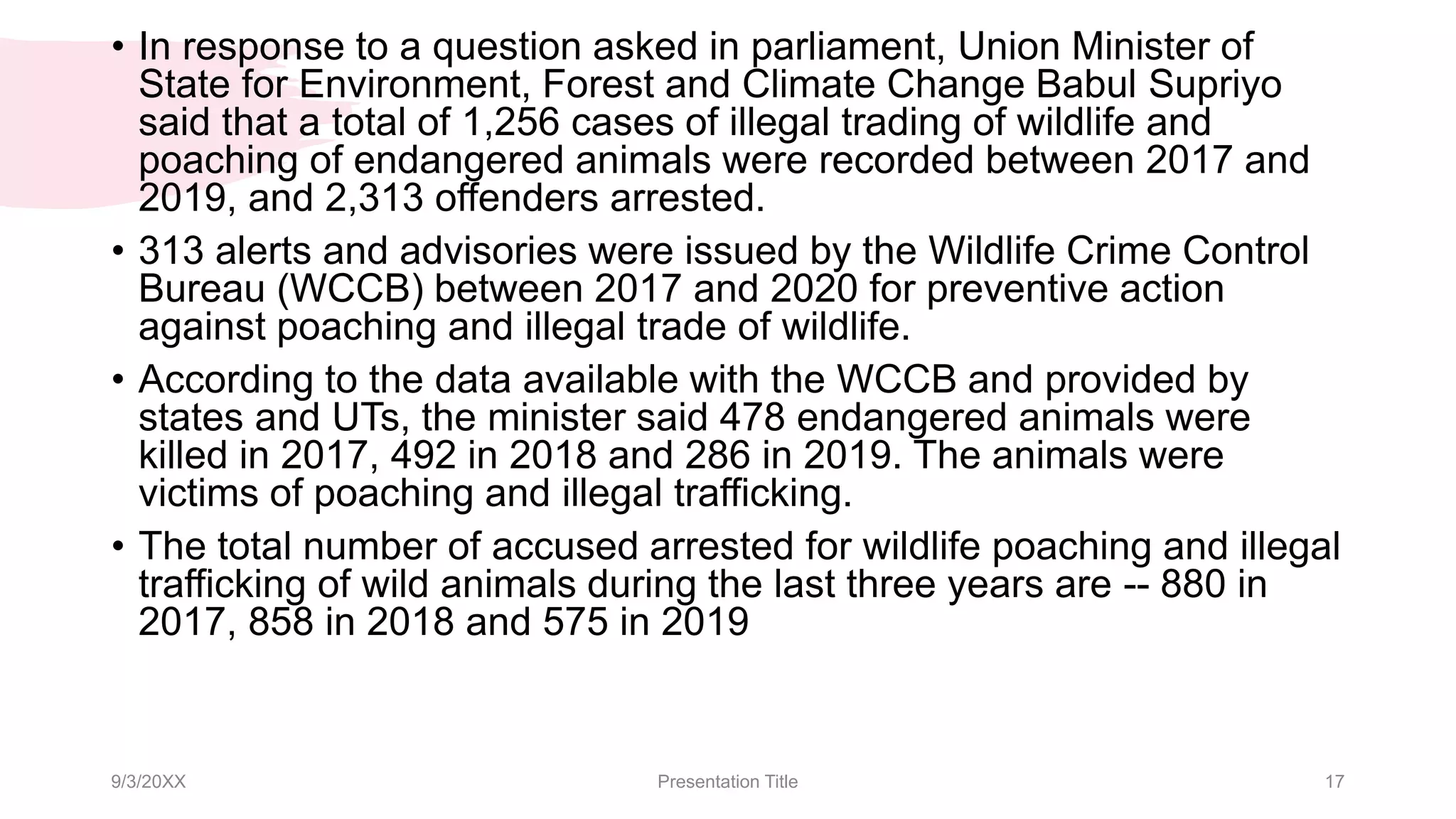 Illegal wildlife trade in india