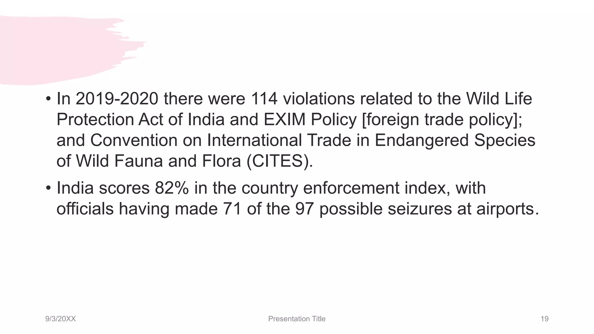Illegal wildlife trade in india
