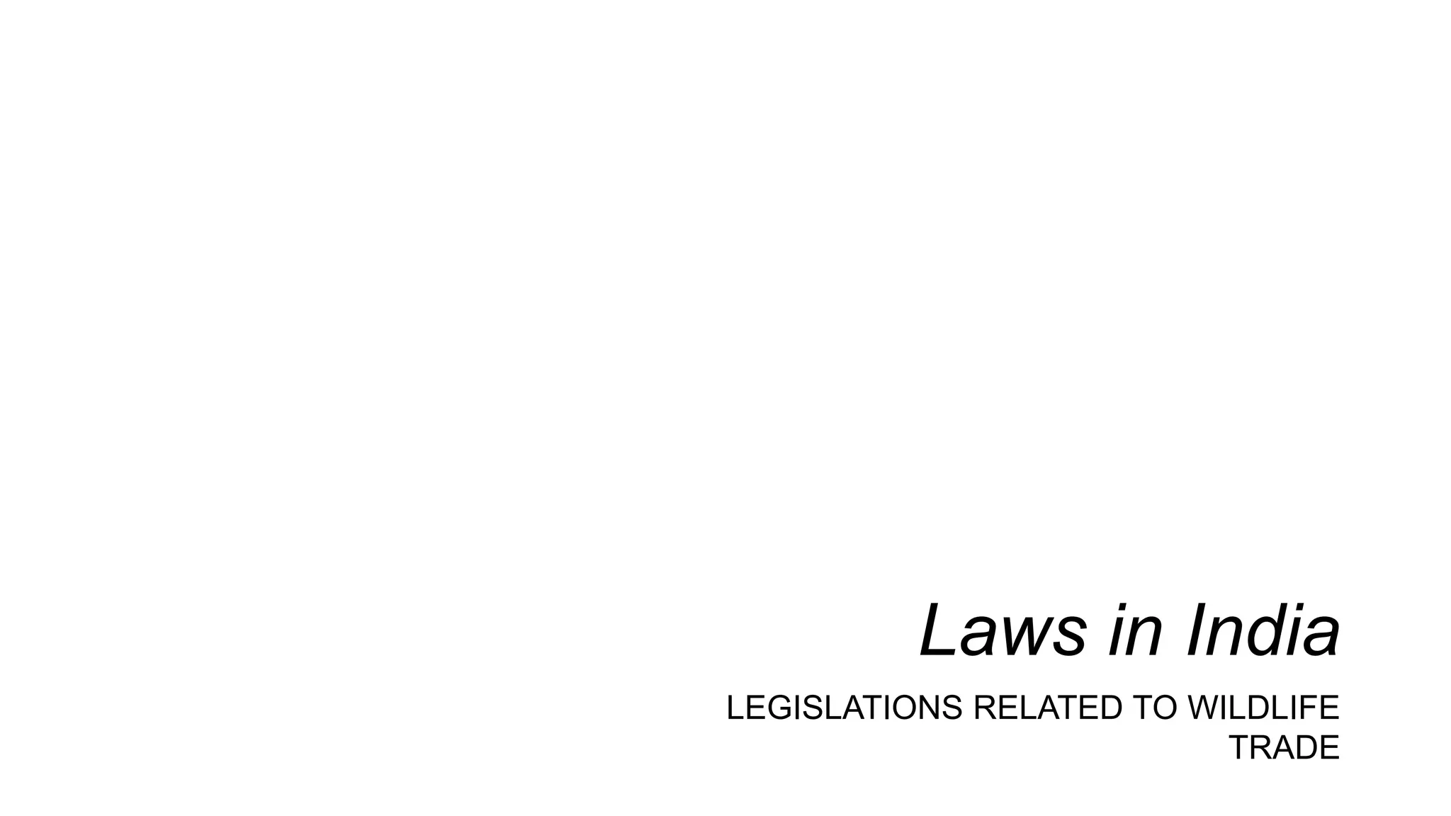 Illegal wildlife trade in india