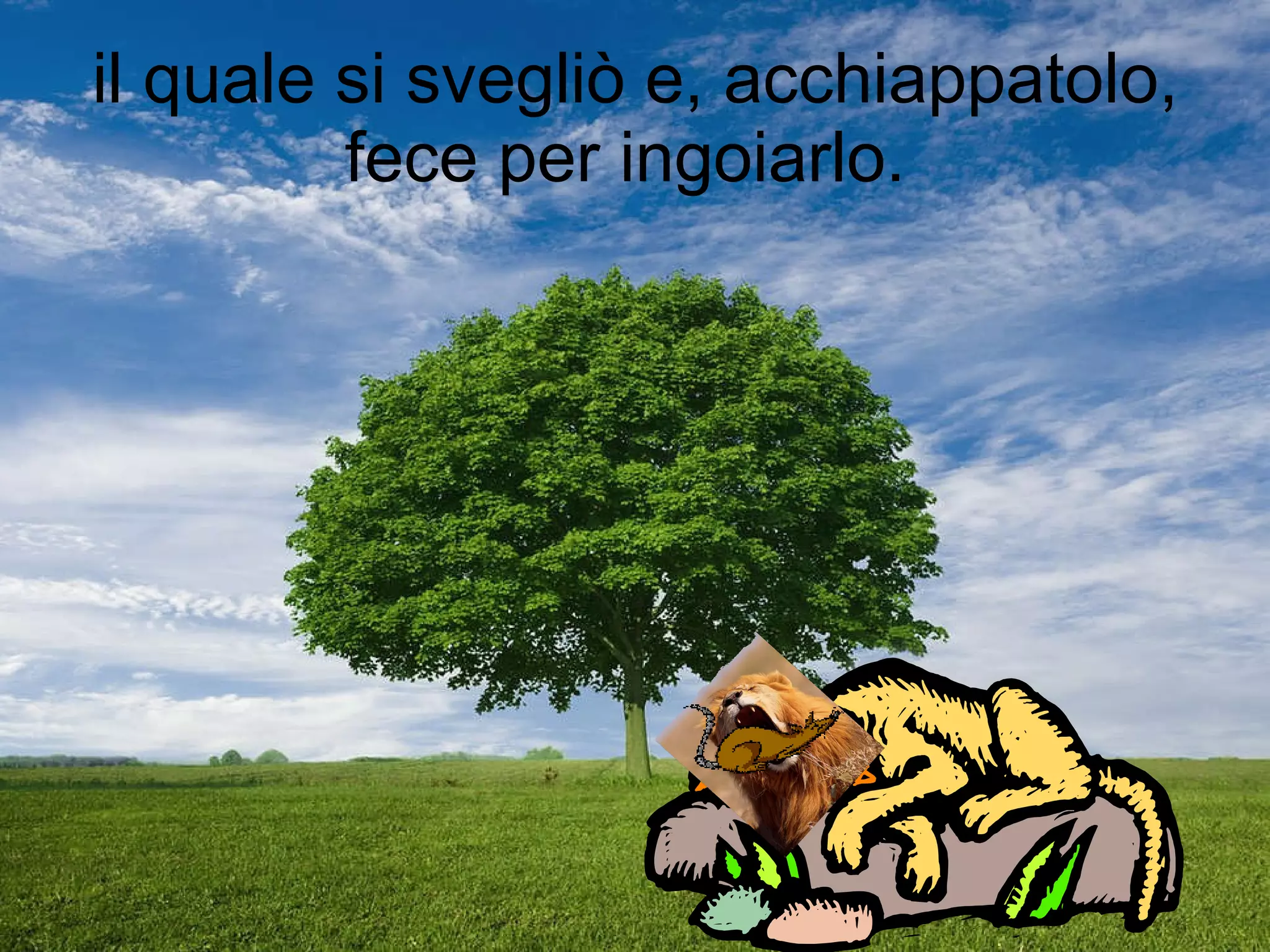 il leone e il topo testo semplificato
