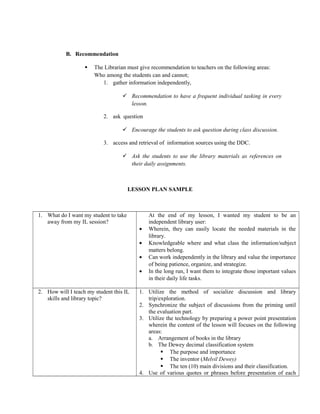Il lesson plan | DOC