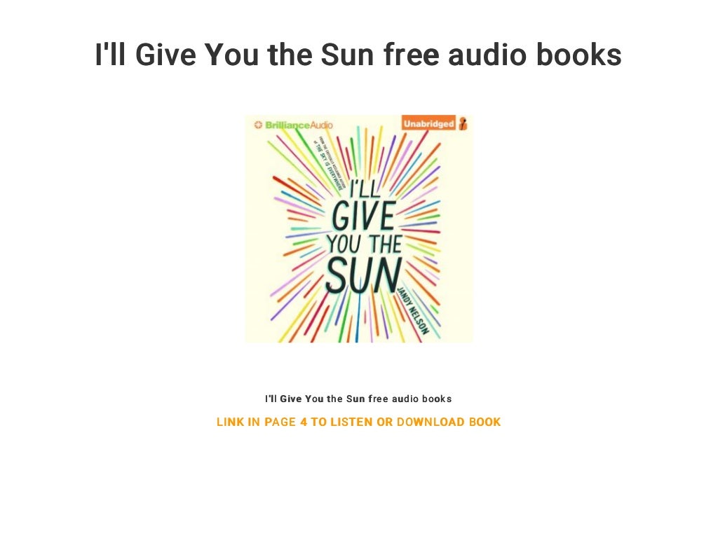 I ll Give You The Sun Free Audio Books