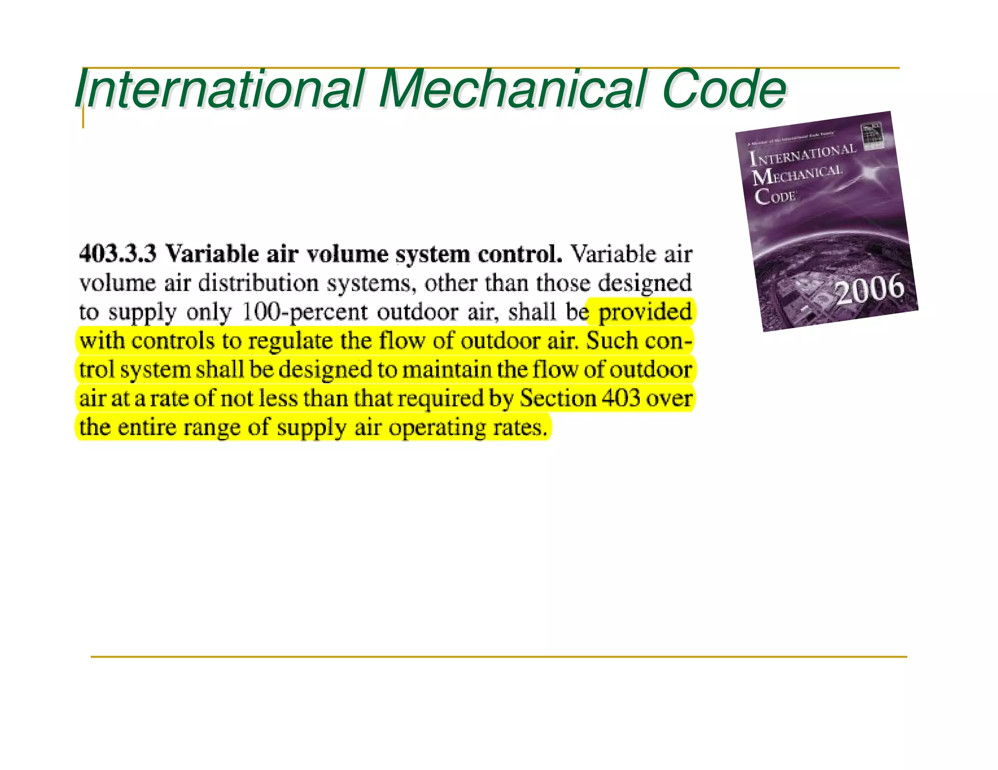 International Mechanical Code
 