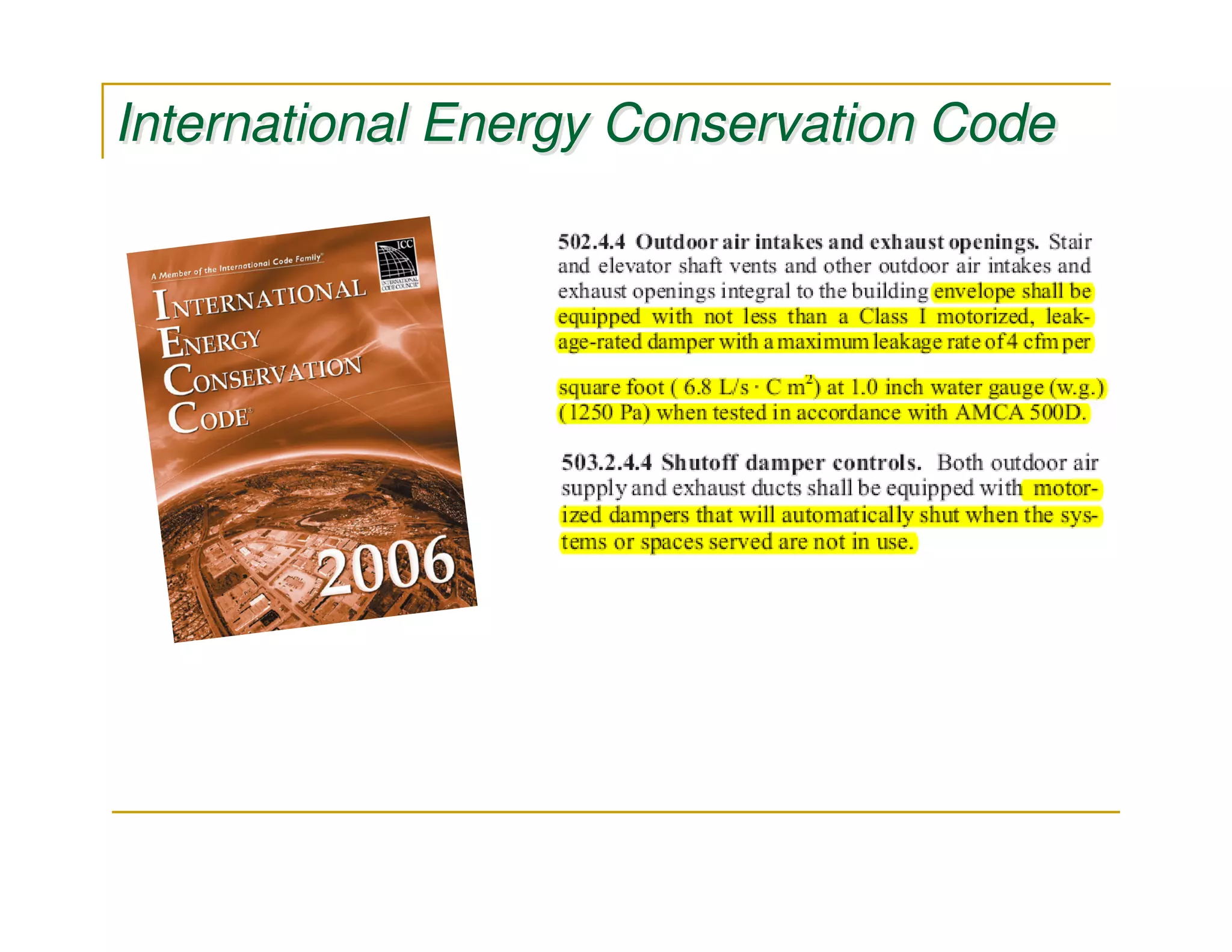 International Energy Conservation Code
 
