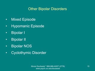 Illinois Doc Assist Bipolar Depression Presentation