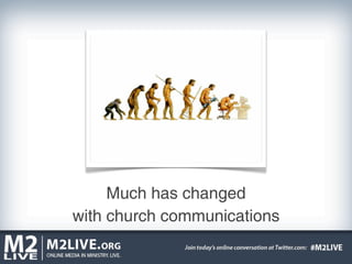 Much has changed
with church communications
 