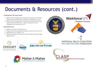 Documents & Resources (cont.)
7
 