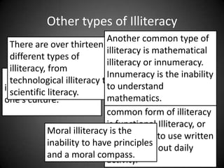 types of illiteracy