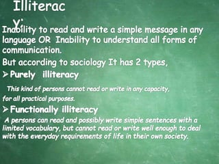 Illiteracy