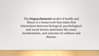 Understanding Illness, Wellness, and the Biopsychosocial Model of ...