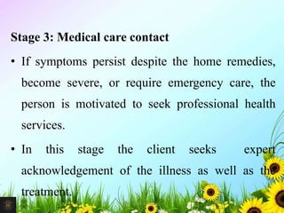 Illness causes & risk factors, illness behavior | PPTX