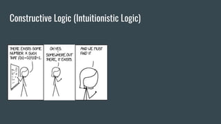 Constructive Logic (Intuitionistic Logic)
 