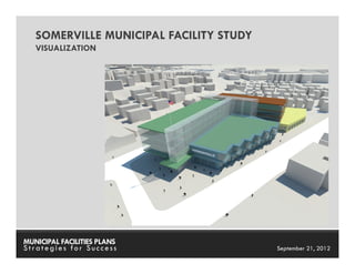 SOMERVILLE MUNICIPAL FACILITY STUDY
   VISUALIZATION




MUNICIPAL FACILITIES PLANS         MUNICIPAL FACILITIES PLANS
Strategies for Success                       September 21, 2012
 