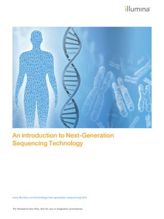 An introduction to Next-Generation
Sequencing Technology
www.illumina.com/technology/next-generation-sequencing.html
For Research Use Only. Not for use in diagnostic procedures.
 