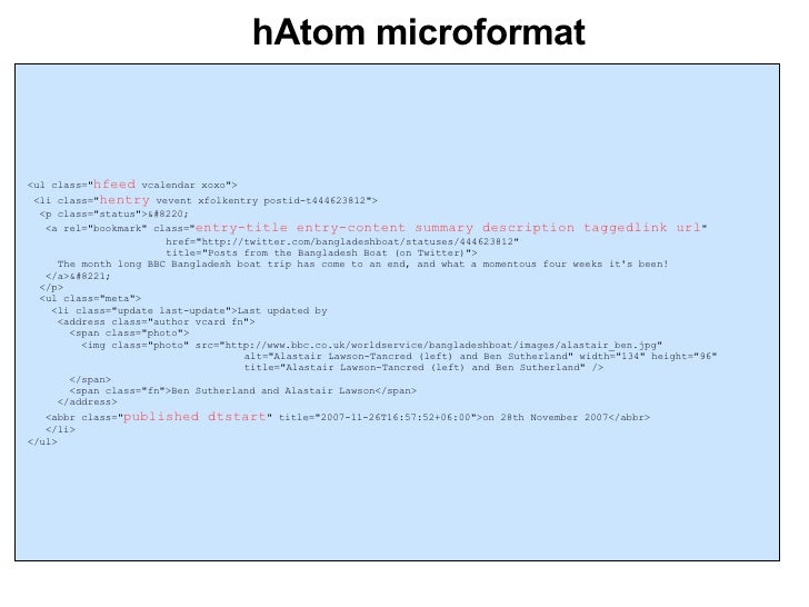 microformat hentry 2.0 Illuminated Tutorial 101   Where Hacks