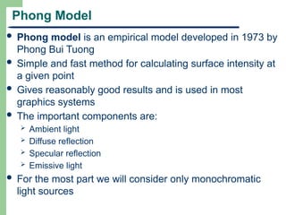 Comprehensive Illumination Models in Computer Graphics: Phong and ...