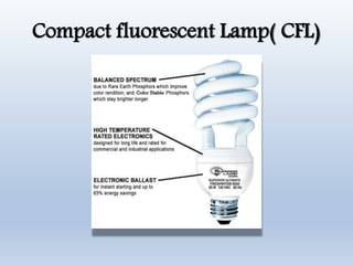 Compact fluorescent Lamp( CFL)
 