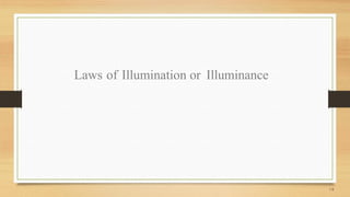 Laws of Illumination or Illuminance
 